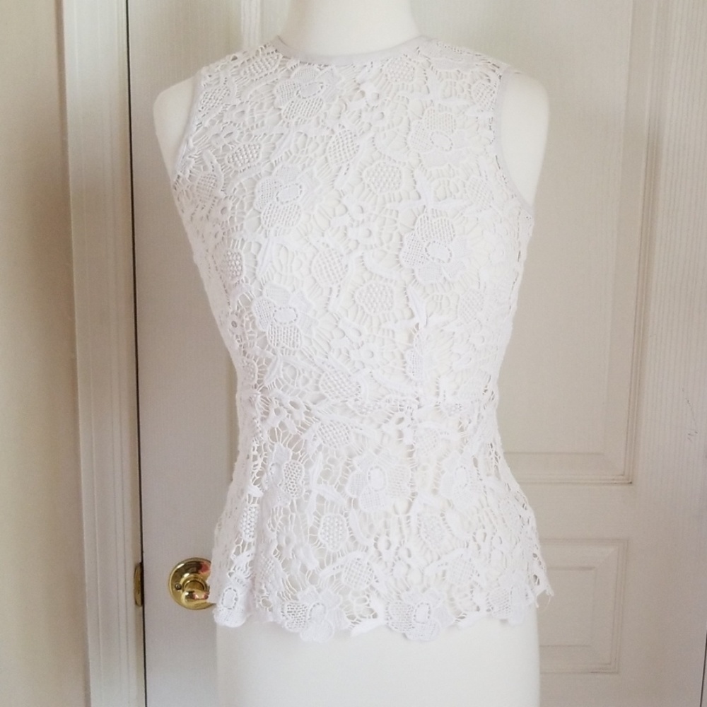 Cabi Lace Peplum Top